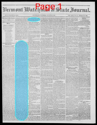 Page thumbnail for Vermont Watchman And State Journal