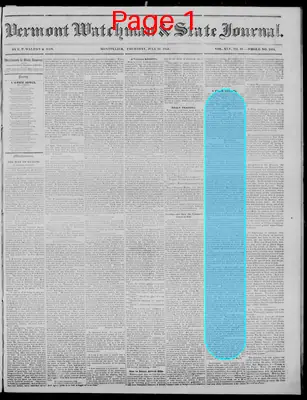 Page thumbnail for Vermont Watchman And State Journal