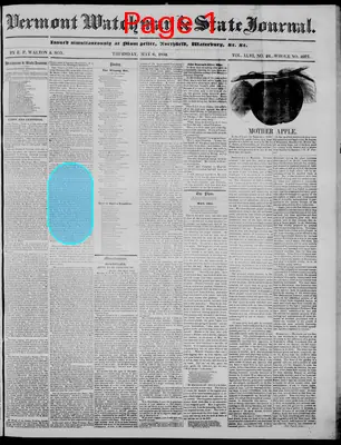 Page thumbnail for Vermont Watchman And State Journal