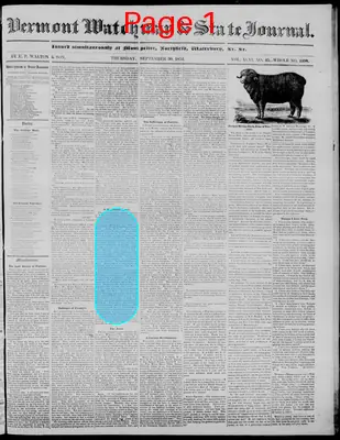 Page thumbnail for Vermont Watchman And State Journal