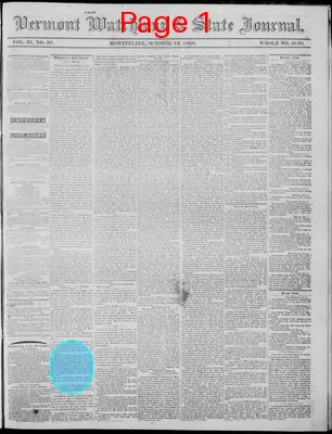 Page thumbnail for Vermont Watchman And State Journal