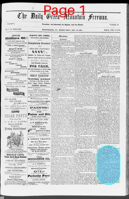 Page thumbnail for The Daily Green Mountain Freeman