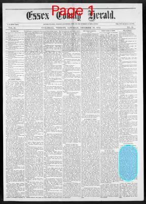 Page thumbnail for Essex County Herald