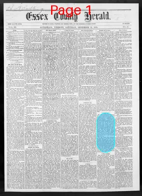 Page thumbnail for Essex County Herald