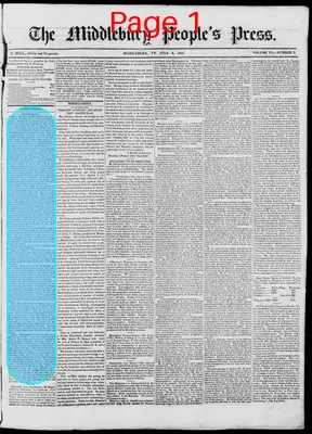 Page thumbnail for The Middlebury People's Press