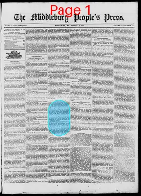 Page thumbnail for The Middlebury People's Press