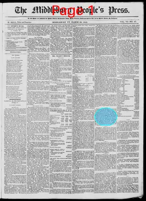 Page thumbnail for The Middlebury People's Press