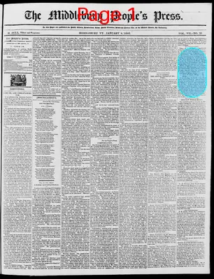 Page thumbnail for The Middlebury People's Press