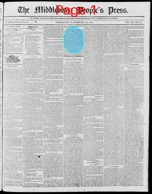 Page thumbnail for The Middlebury People's Press