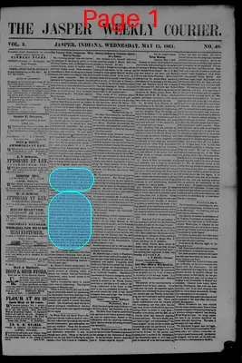 Page thumbnail for The Jasper Weekly Courier