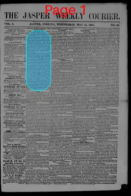 Page thumbnail for The Jasper Weekly Courier