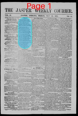 Page thumbnail for The Jasper Weekly Courier