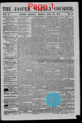 Page thumbnail for The Jasper Weekly Courier