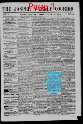 Page thumbnail for The Jasper Weekly Courier