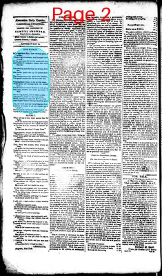Page thumbnail for Alexandria Daily Gazette, Commercial & Political