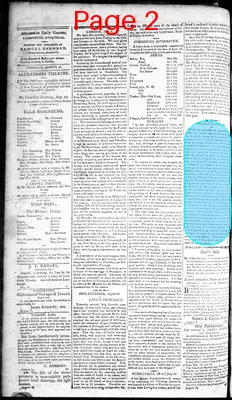 Page thumbnail for Alexandria Daily Gazette, Commercial & Political
