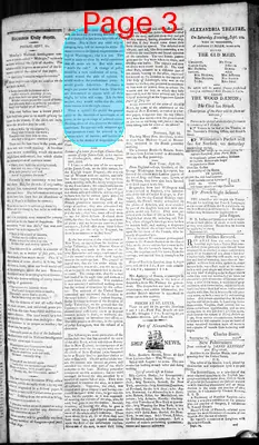 Page thumbnail for Alexandria Daily Gazette, Commercial & Political