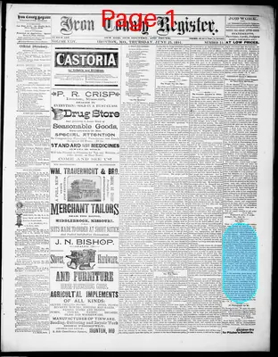 Page thumbnail for Iron County Register