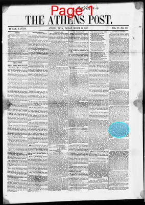 Page thumbnail for The Athens Post
