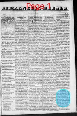 Page thumbnail for The Alexandria Herald