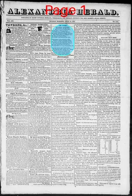 Page thumbnail for The Alexandria Herald