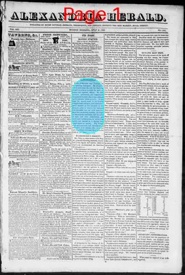 Page thumbnail for The Alexandria Herald