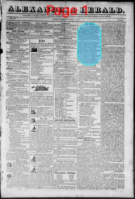 Page thumbnail for The Alexandria Herald