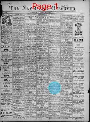 Page thumbnail for The News And Observer