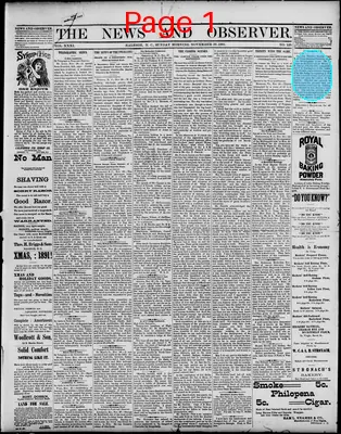 Page thumbnail for The News And Observer