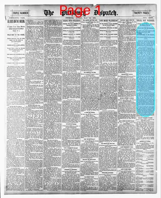 Page thumbnail for Pittsburg Dispatch