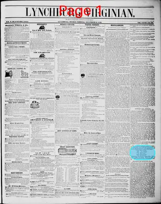 Page thumbnail for Lynchburg Virginian