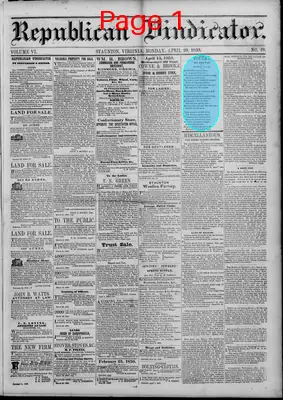 Page thumbnail for Republican Vindicator