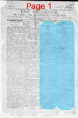 Page thumbnail for The Recorder, Or, Lady's And Gentleman's Miscellany