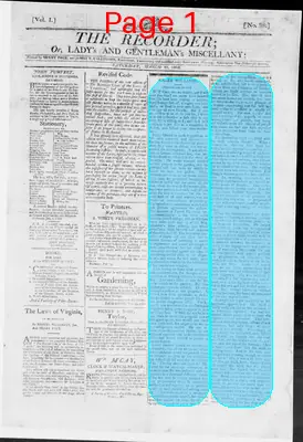 Page thumbnail for The Recorder, Or, Lady's And Gentleman's Miscellany