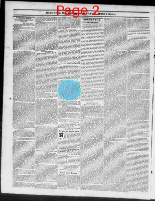 Page thumbnail for Staunton Spectator, And General Advertiser