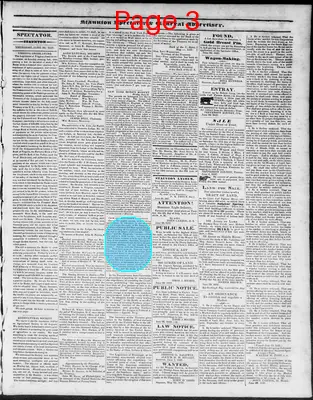 Page thumbnail for Staunton Spectator, And General Advertiser