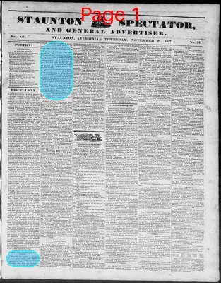 Page thumbnail for Staunton Spectator, And General Advertiser