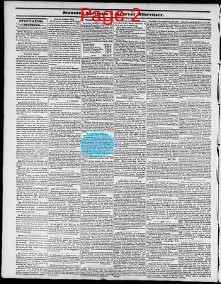 Page thumbnail for Staunton Spectator, And General Advertiser