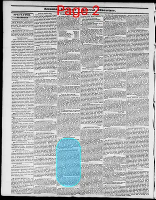 Page thumbnail for Staunton Spectator, And General Advertiser