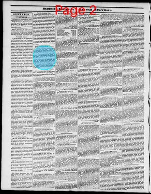 Page thumbnail for Staunton Spectator, And General Advertiser