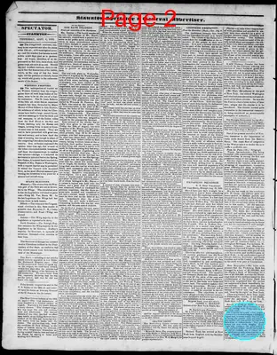 Page thumbnail for Staunton Spectator, And General Advertiser