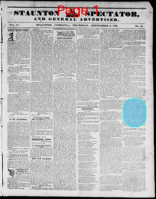 Page thumbnail for Staunton Spectator, And General Advertiser