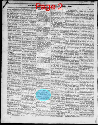 Page thumbnail for Staunton Spectator, And General Advertiser