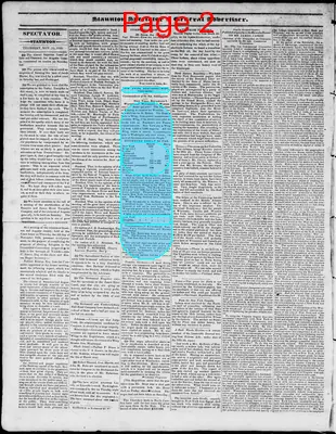Page thumbnail for Staunton Spectator, And General Advertiser