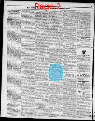 Page thumbnail for Staunton Spectator, And General Advertiser