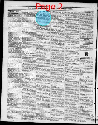 Page thumbnail for Staunton Spectator, And General Advertiser