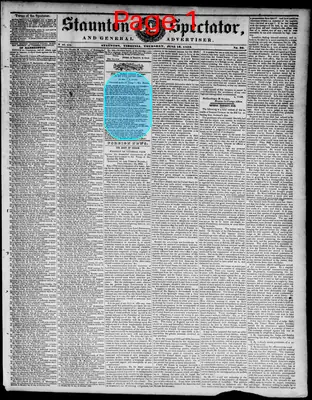 Page thumbnail for Staunton Spectator, And General Advertiser