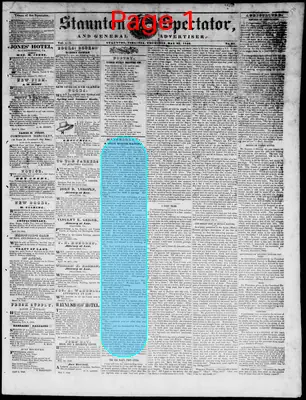 Page thumbnail for Staunton Spectator, And General Advertiser
