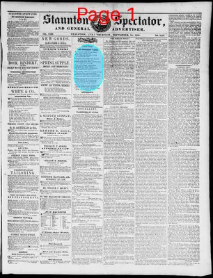 Page thumbnail for Staunton Spectator, And General Advertiser