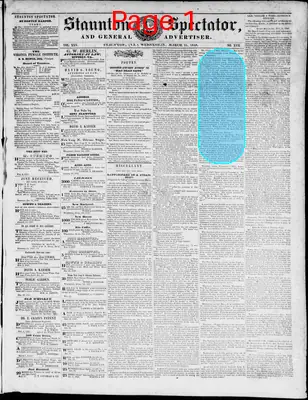 Page thumbnail for Staunton Spectator, And General Advertiser